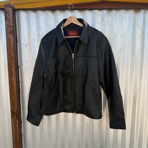 Men's Black Leather Jacket New With Tags by Mutimer
